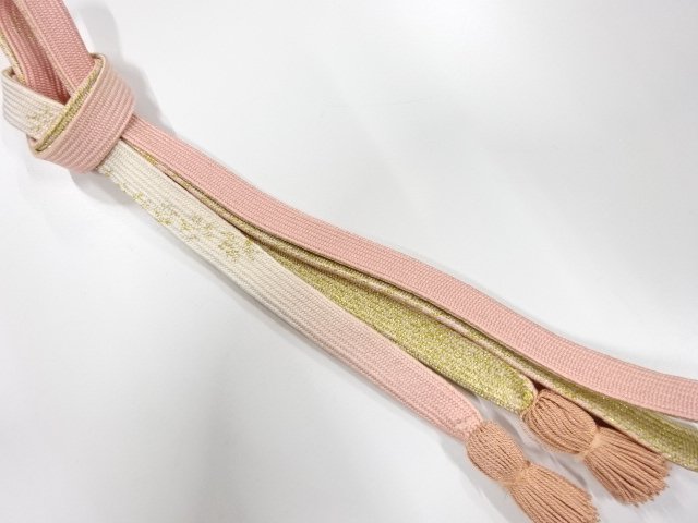 JAPANESE KIMONO / UNUSED HAND-TIED OBIJIME CORD